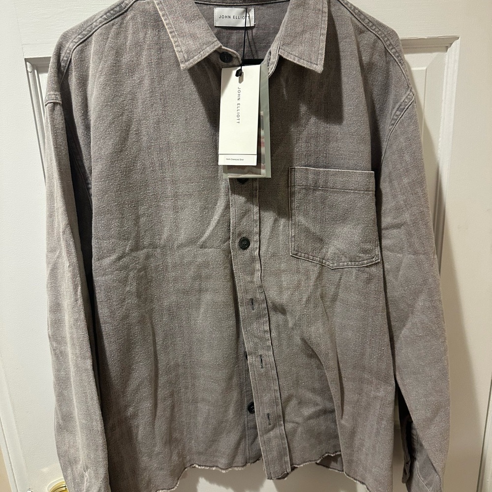 John Elliott Alloy Check Oversized Shirt